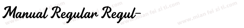 Manual Regular Regul字体转换